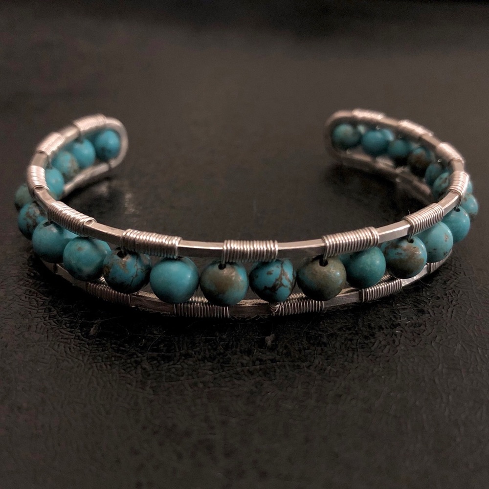 NWT Turquoise Silver Cuff Bracelet handmade